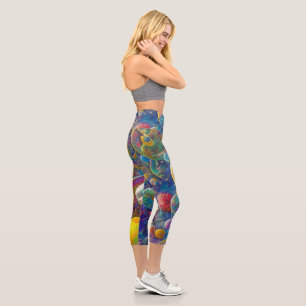 Leggings Capri Pantalon de capris haute taille de la course spati
