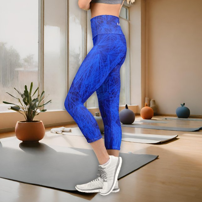 Leggings Capri Pantalon de yoga bleu tendance (Créateur téléchargé)