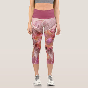 Leggings Capri Papillon Abstrait coloré Imaginaire Fractal Art