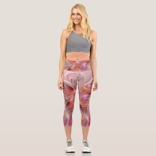 Leggings Capri Papillon Abstrait coloré Imaginaire Fractal Art