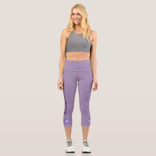 Leggings Capri Papillon bleu - Nom - Violet solide