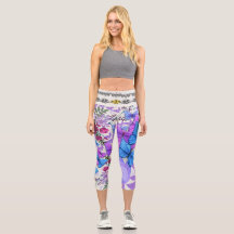 Papillon coloré Imprimer Leggings-Stylish & Confor