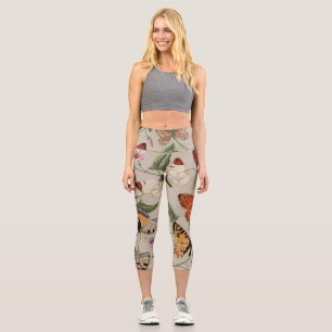 Leggings Capri Papillon Moth Nature Collection Dessin