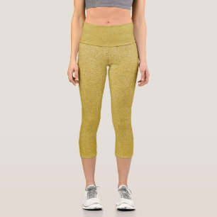 Leggings Capri Parties scintillant d'or, étincelle, Arrière - pla