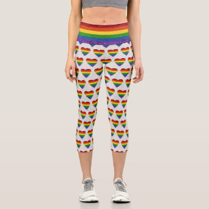 Leggings Capri PARTIES SCINTILLANT du drapeau de la Fierté cardia