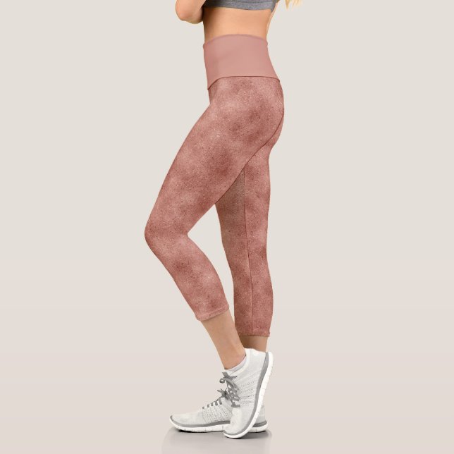 Leggings Capri Parties scintillant or Rose fille (Gauche)
