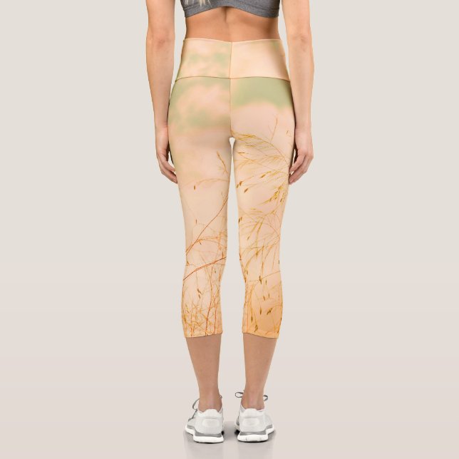 Leggings Capri Pastel Pale Golden Tree Brunch Sky (Verso)