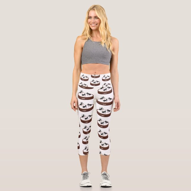 Leggings Capri Patinage sur glace de fourmis joyeuses sur dessin  (Recto)