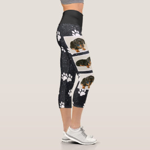Leggings Capri Pawprint photo Collage photo de chien de Parties s
