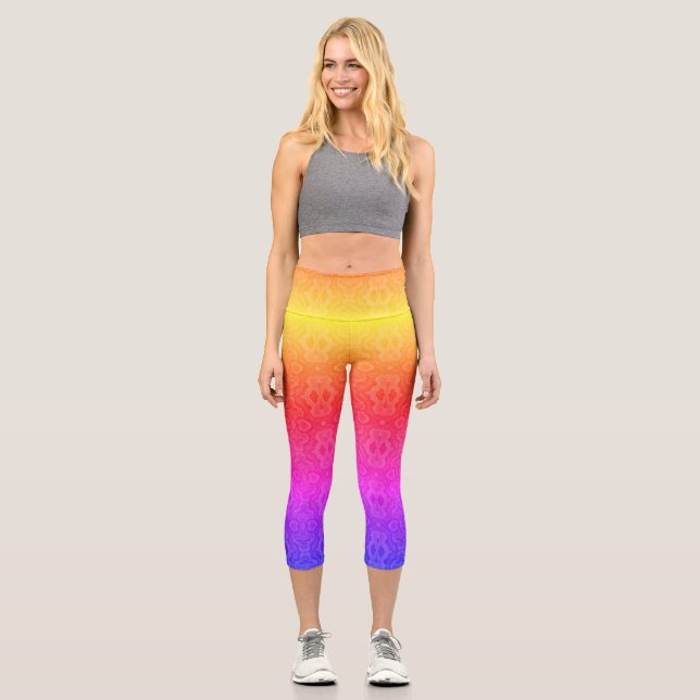 Leggings Capri Peau de serpent arc-en-ciel (Recto)