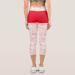Leggings Capri Pêcheurs de dentelle blanc Faux Drôle Funny Leggin