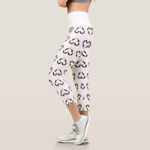 Leggings Capri Penguin Heart Love