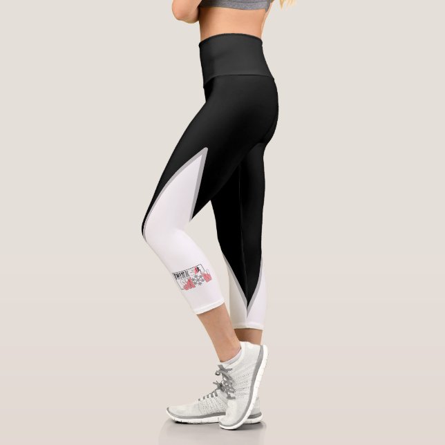 Leggings Capri Penser neige - Drôle temps chaud Courir (Gauche)