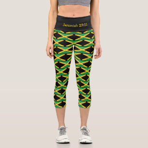 Leggings Capri Personnalisable    Patriotique   JAMAICA FLAG