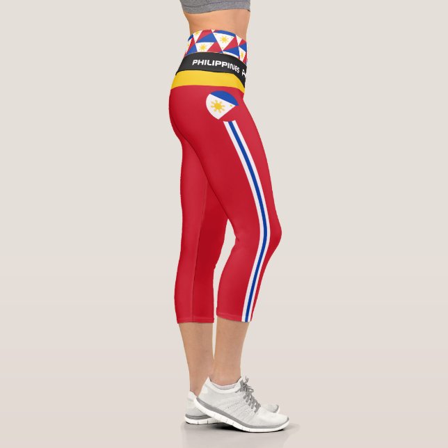 Leggings Capri Philippines & Philippine Drapeau mode, Fitness Sun (Droite)