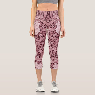 Leggings Capri Pimpernel Maroon, William Morris