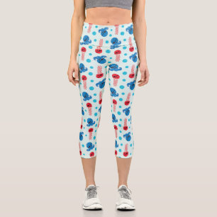 Leggings Capri Pirate Octopus, Pirate Jellyfish, Sea Animaux