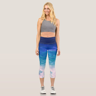 Leggings Capri Plage de la mer bleue