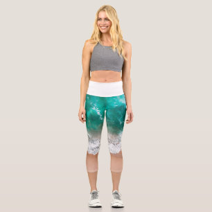 Leggings Capri Plage océan mer turquoise sable de bord de mer