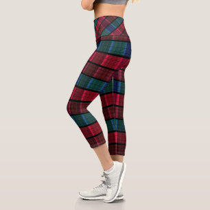 Leggings Capri Plaid, beau plaid, plaid multicolore, tartan