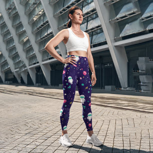 Leggings Capri Planètes de fusées astronautes