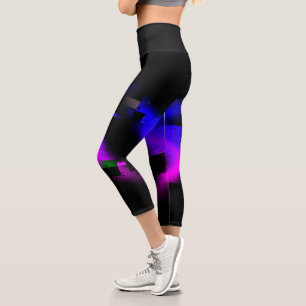 Leggings Capri Plasma noir brillant