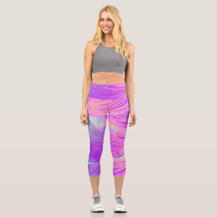 Leggings Capri Plumes Phoenix abstraites