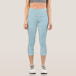Leggings Capri Points Dalmatiens Bleus, Points Dalmatiens, Impres