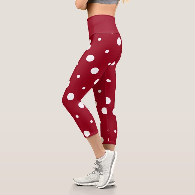 Leggings Capri points rouges et blancs (Gauche)