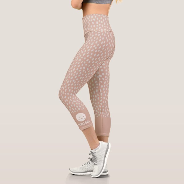 Leggings Capri Pois  de Boho Tiré à la main (Gauche)
