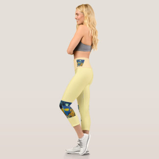 Leggings Capri Poissons-anges à la barrière de corail - Design ph