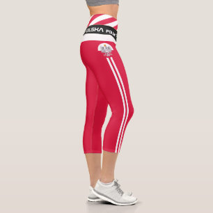 Leggings Capri Pologne & polonais Drapeau mode, Fitness, Sports