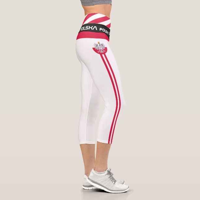 Leggings Capri Pologne & polonais Drapeau mode, Fitness, Sports (Droite)
