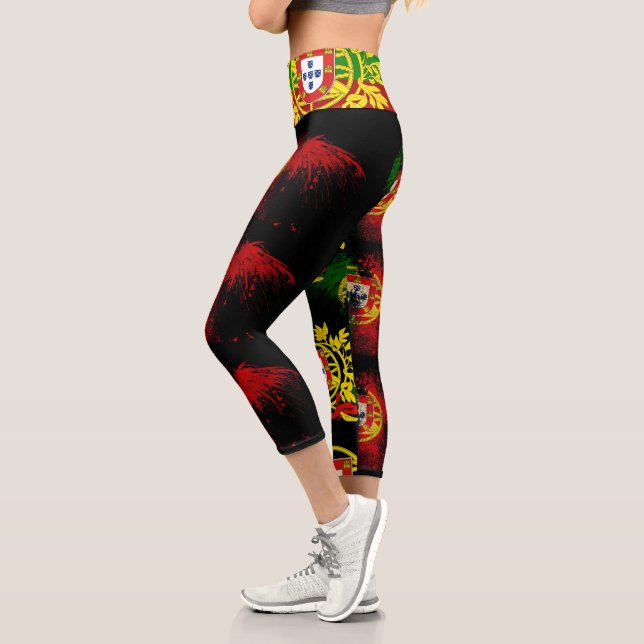 Leggings Capri Portugais conçoit Capris haut taille (Gauche)