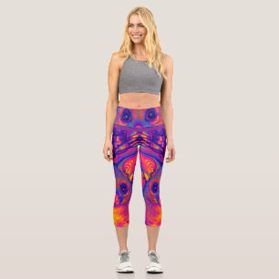 Leggings Capri possums australien à queue touffue psychédélique