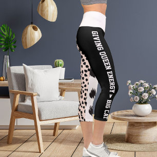 Leggings Capri Pots de Motif Cheetah Leopard Big Cat personnalisé