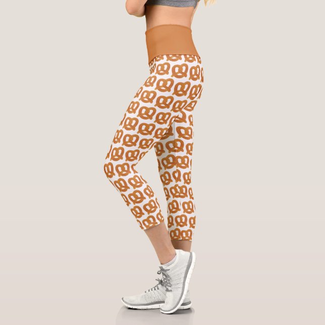 Leggings Capri Pretzel doux et salé Motif (Gauche)