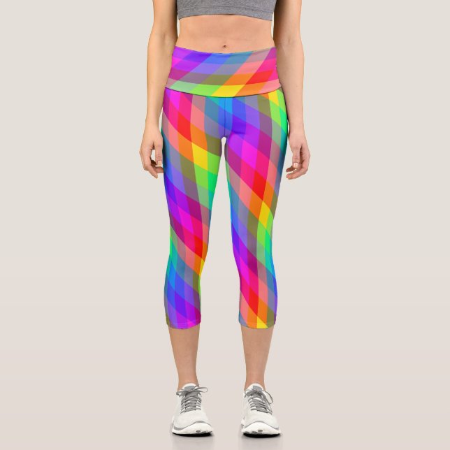 Leggings Capri Prisme arc-en-ciel (Recto)