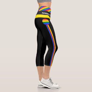 Leggings Capri Rainbow Flag & Pride, communauté LGBT /Fashion Wea