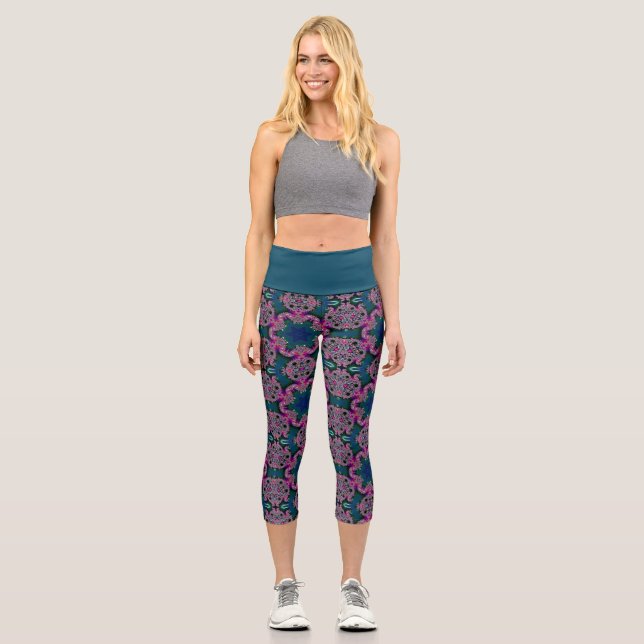 Leggings Capri Rayon fractal (Recto)