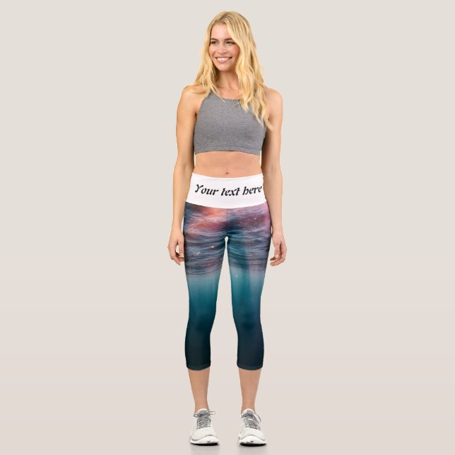 Leggings Capri rayons du soleil sous l'eau (Recto)