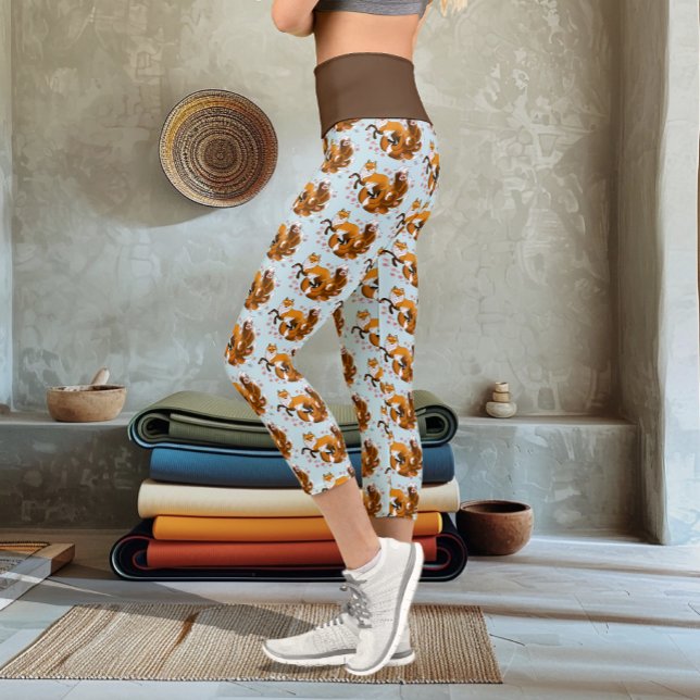 Leggings Capri Red Fox Tails Kitsune Kasai (Créateur téléchargé)