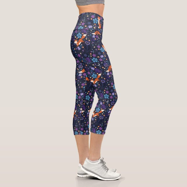 Leggings Capri Renards folk violets (Droite)