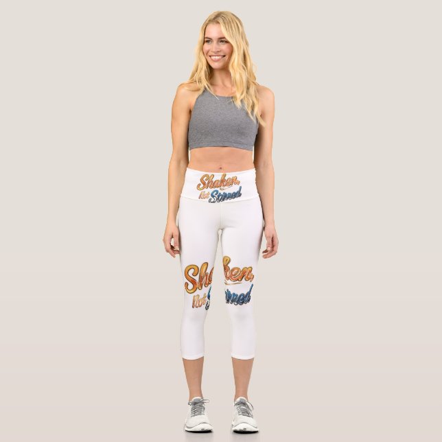 Leggings Capri "Réveillé, Pas Fatigué." (Recto)