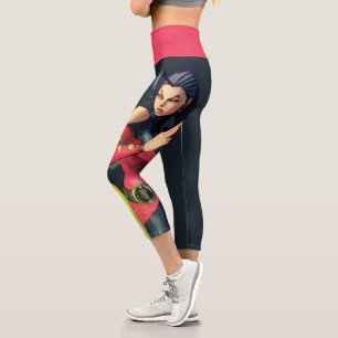 Leggings Capri Rose tenant Deux Doigts