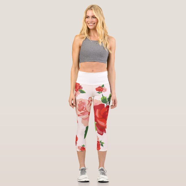 Leggings Capri Roses pour U (Recto)