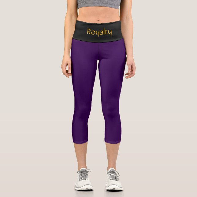 Leggings Capri "ROYALTY" Custom High-Waisted Capri Pants (Recto)