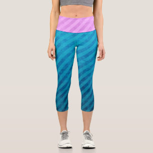 Leggings Capri Ruban rose et bleu électrique industriel