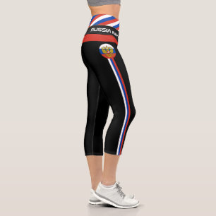 Leggings Capri Russie & Russie Drapeau mode, Fitness, Casquette s