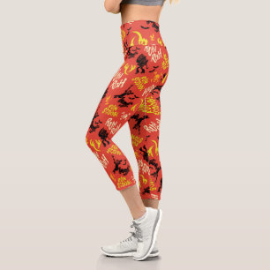 Leggings Capri Scooby-Doo Ruh Roh Run Scoob ! Motif